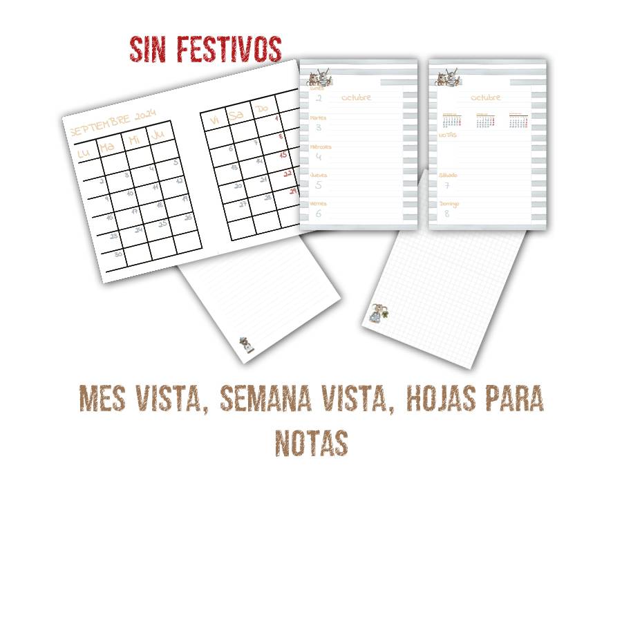 Interior scrapbooking Agenda Mimos Sin Festivos