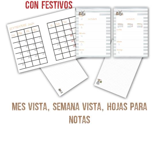 Interior scrapbooking Agenda Mimos Con Festivos