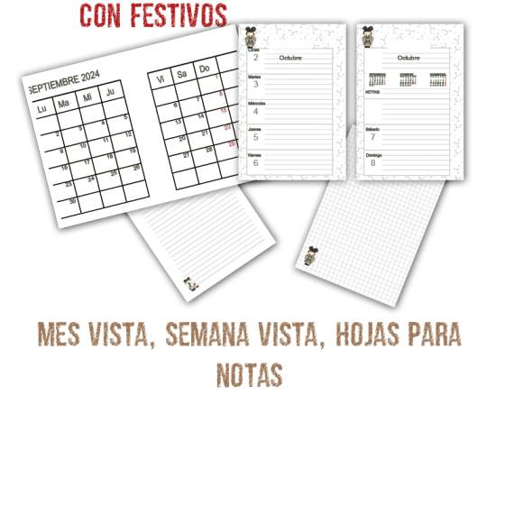 Interior Agenda Japón Con Festivos