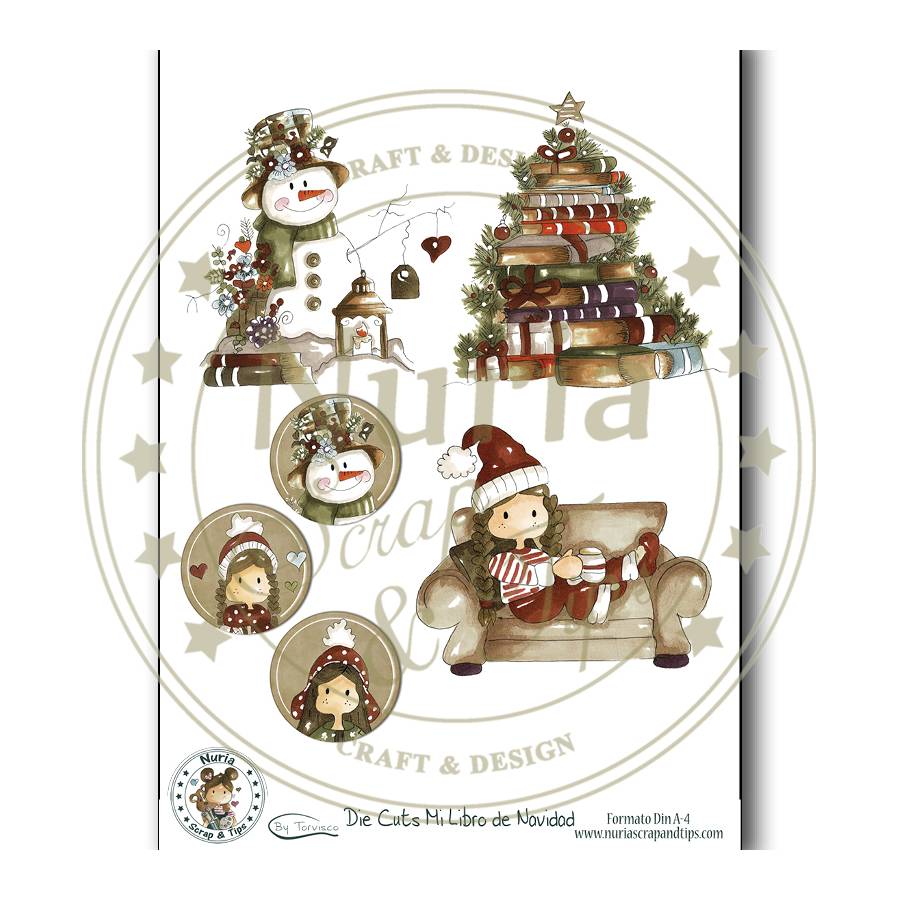 Die Cuts Scrapbooking Mi Libro de Navidad