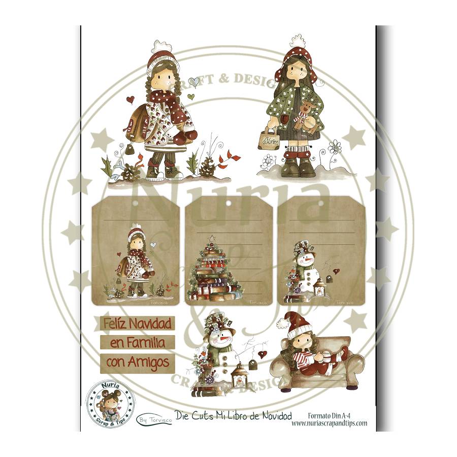 Die Cuts Scrapbooking Mi Libro de Navidad