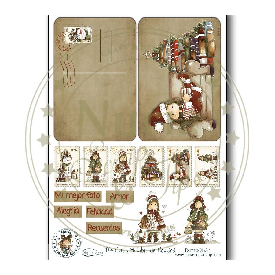 Die Cuts Scrapbooking Mi Libro de Navidad