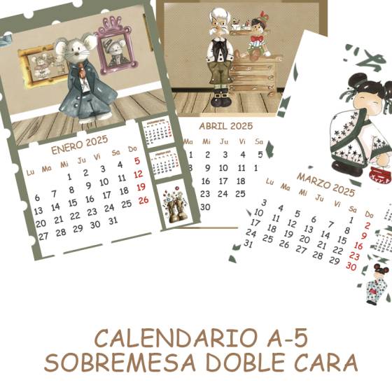 Calendario A-5 Sobremesa