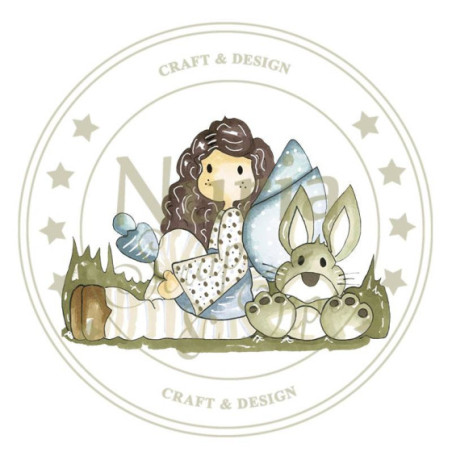 Sello Fantasía Hada Sentada